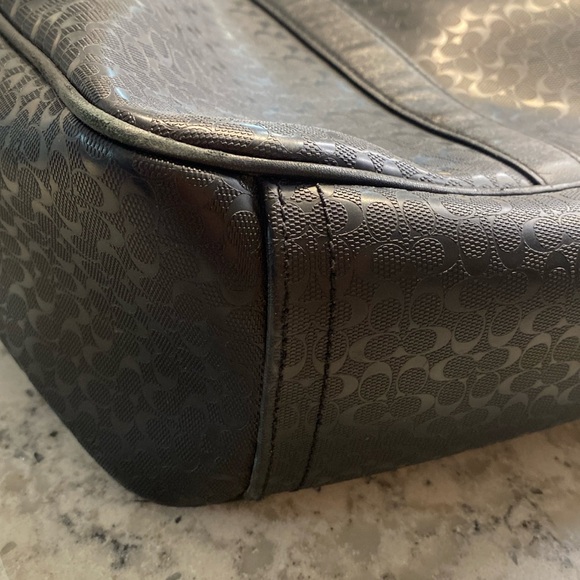 Coach Heritage Signature Embossed Commuter Bag F70766, Laptop-Compatible, Black - Picture 4 of 11